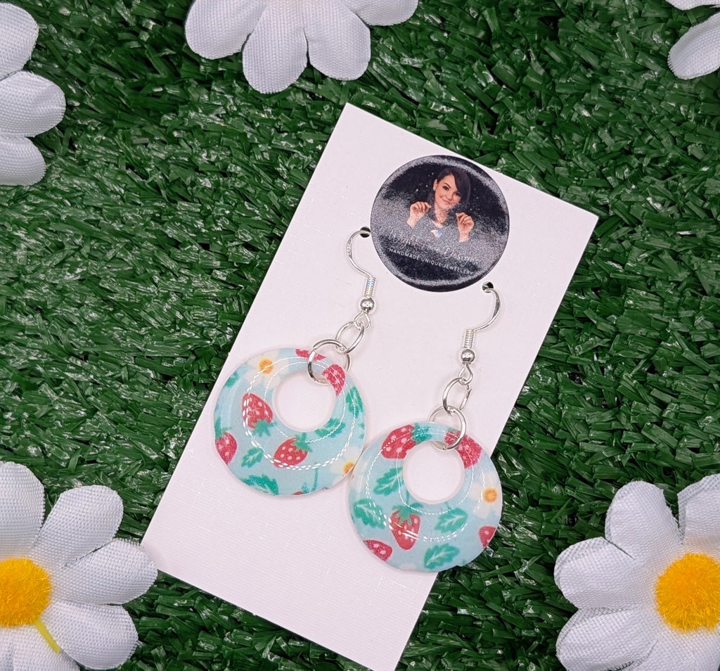 Strawberry Hoop Earrings