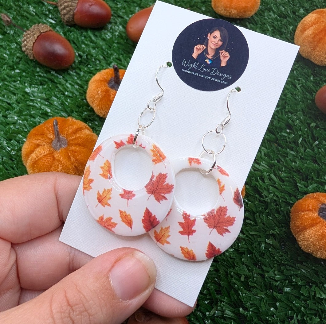 Maple Leaf Large Hoop Earrings
