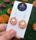 Autumn Sunflowers Mini Hoop Earrings