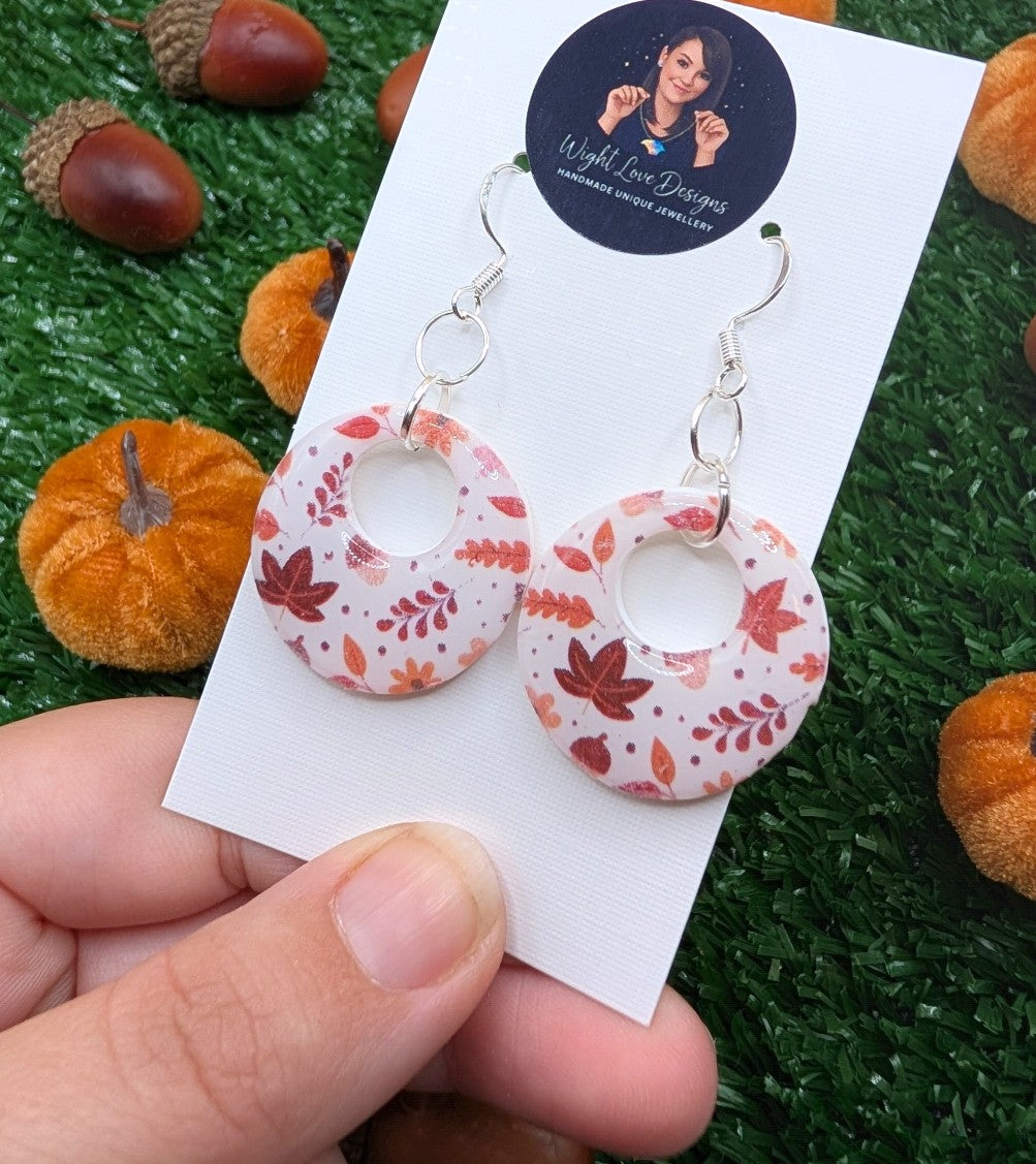 Autumn Leaves Hoop Earrings
