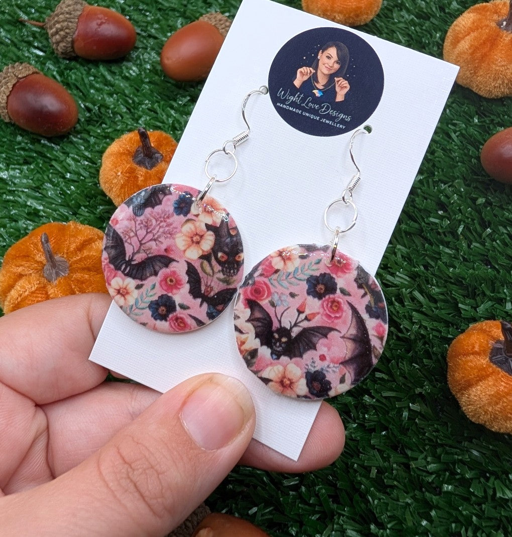 Gothic Garden Large Disc Earrings