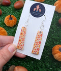 Autumn Sunflowers Rectangle Drop Earrings