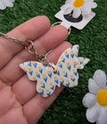 Yellow Tulip Butterfly Keyring