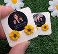 Yellow Daisy Stud Earrings