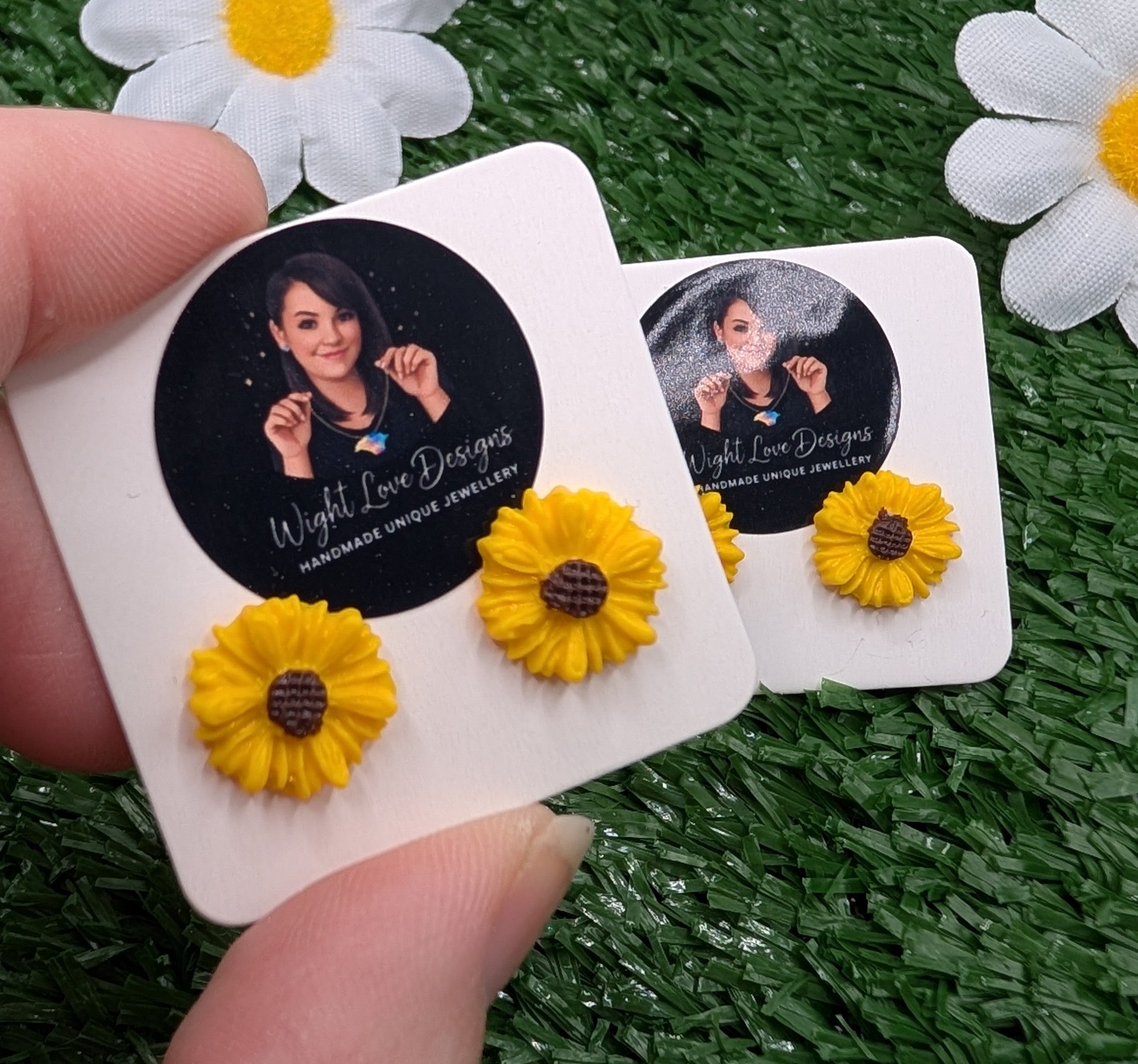 Yellow Daisy Stud Earrings