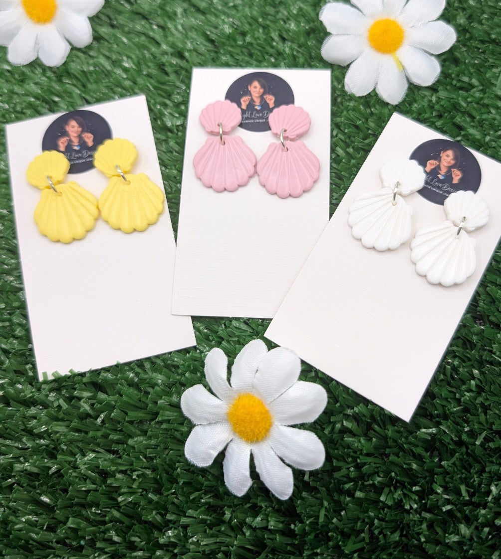 Double Shell Drop Earrings