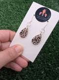 Leopard Print Tear Drop Earrings