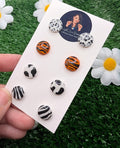 FIVER FRIDAY Animal Print Stud Earrings