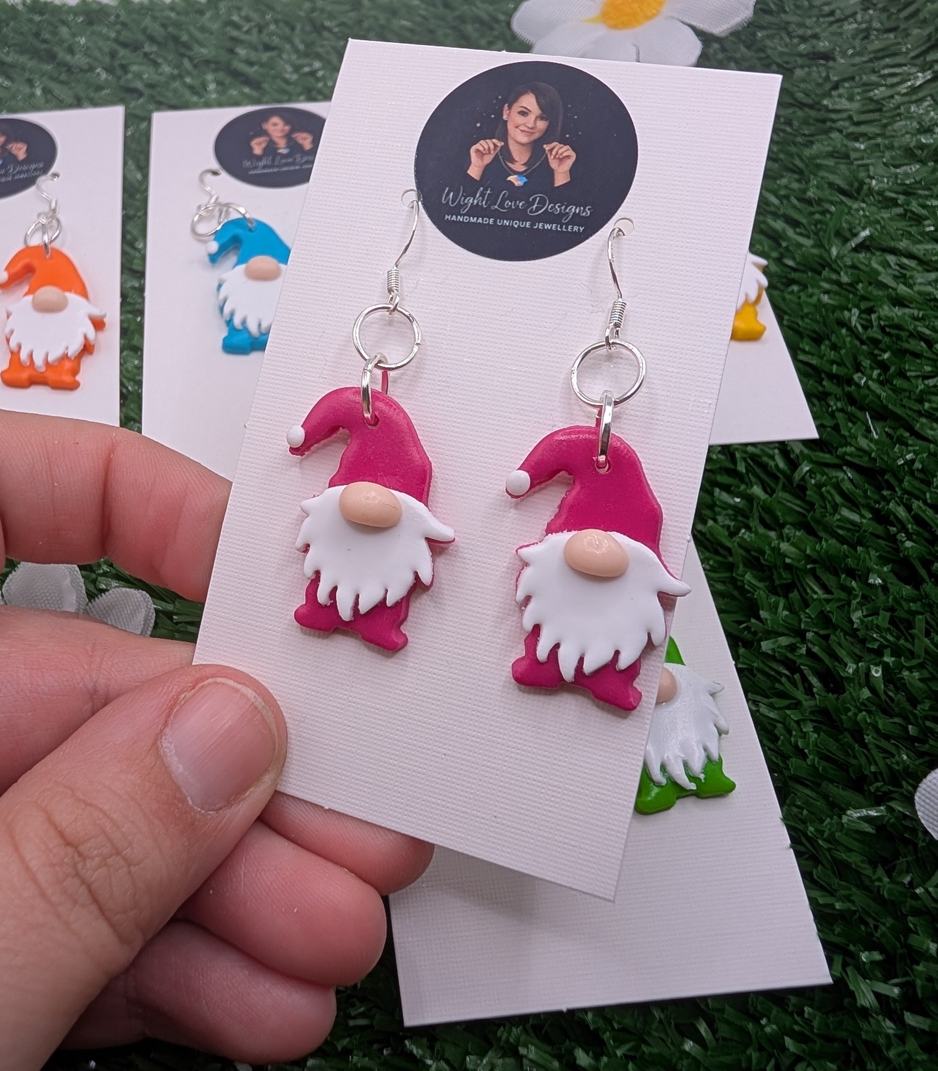 Bright Colour Gonk Drop Earrings