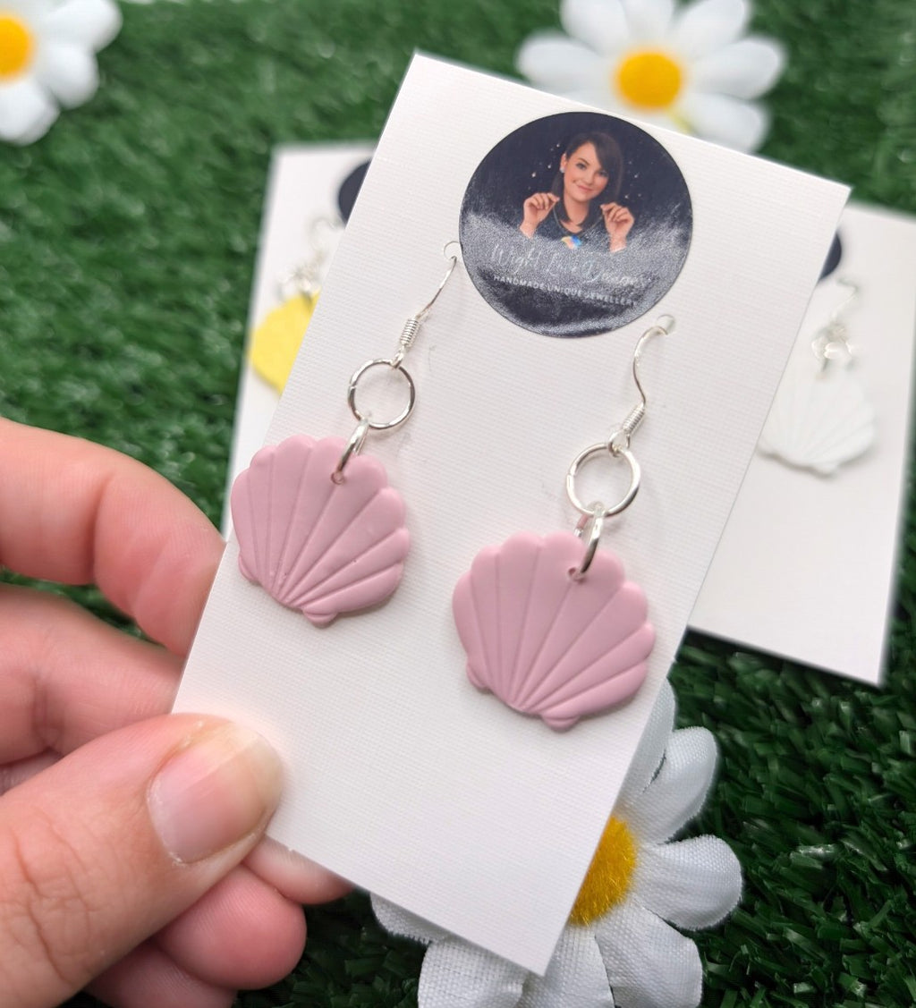 Large Single Shell Drop Earrings