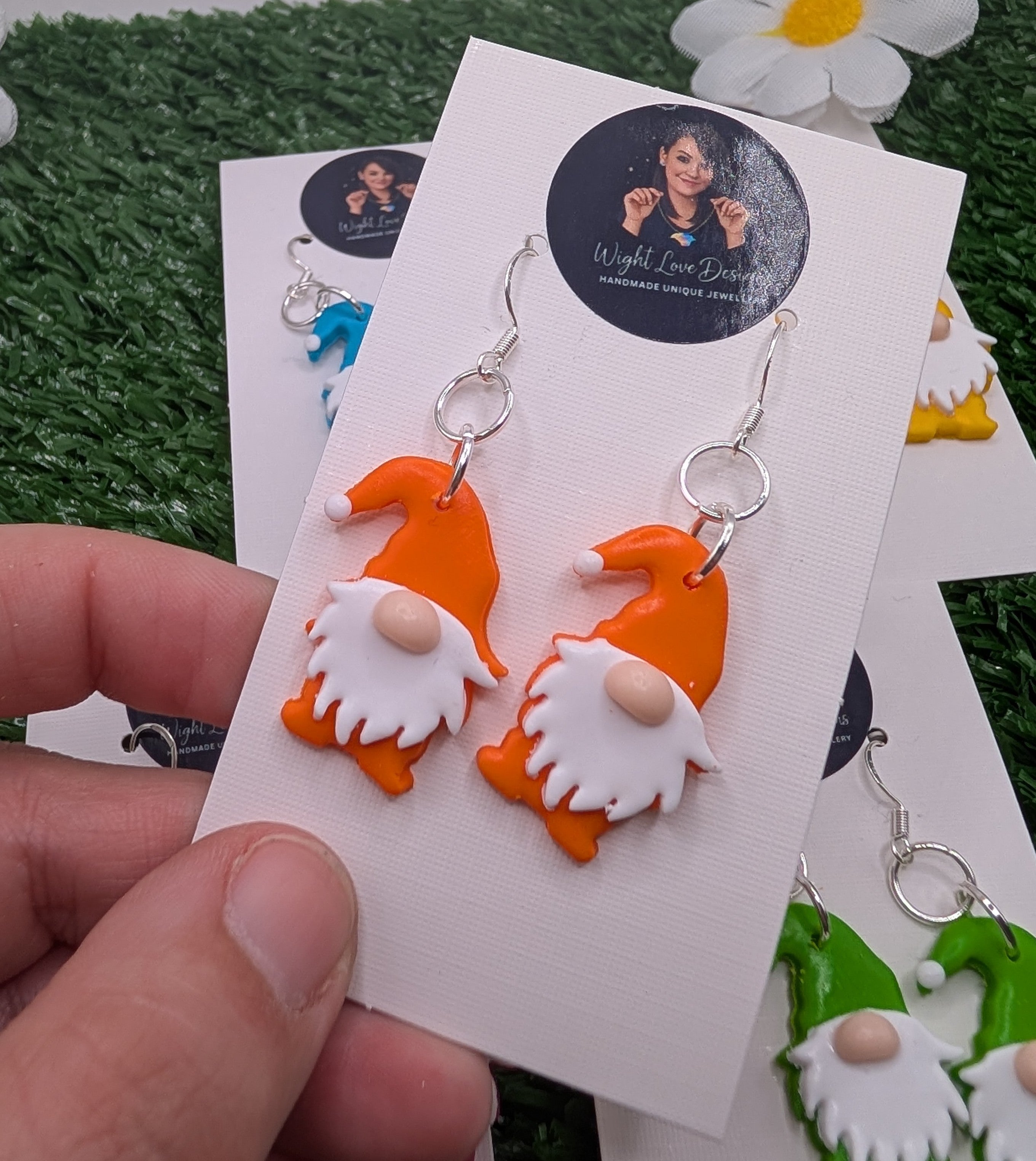 Bright Colour Gonk Drop Earrings