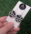 Cow Print Disc Earrings