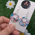 Butterfly Hoop Drop Earrings