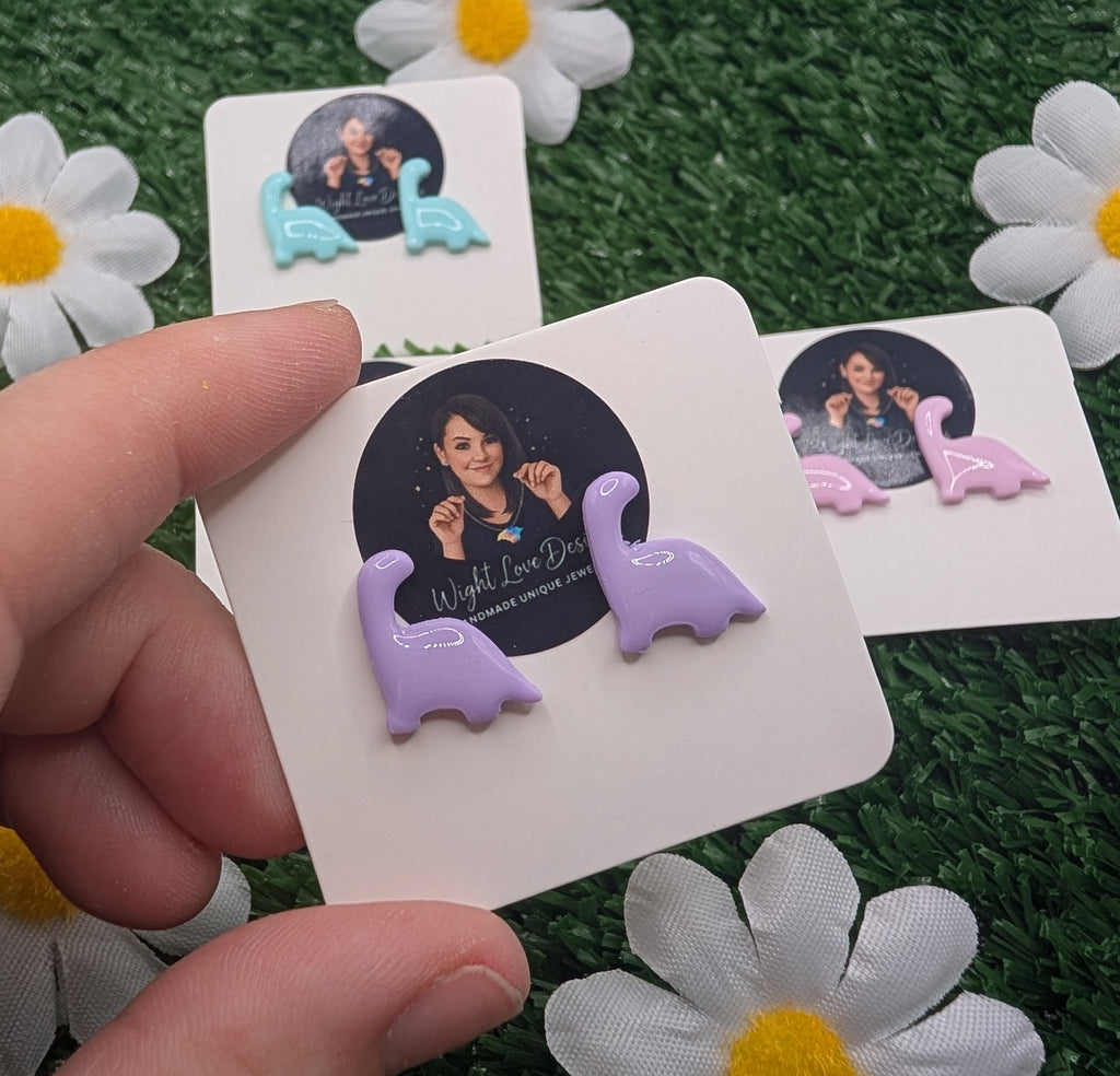 Mini Dino Pastel Stud Earrings
