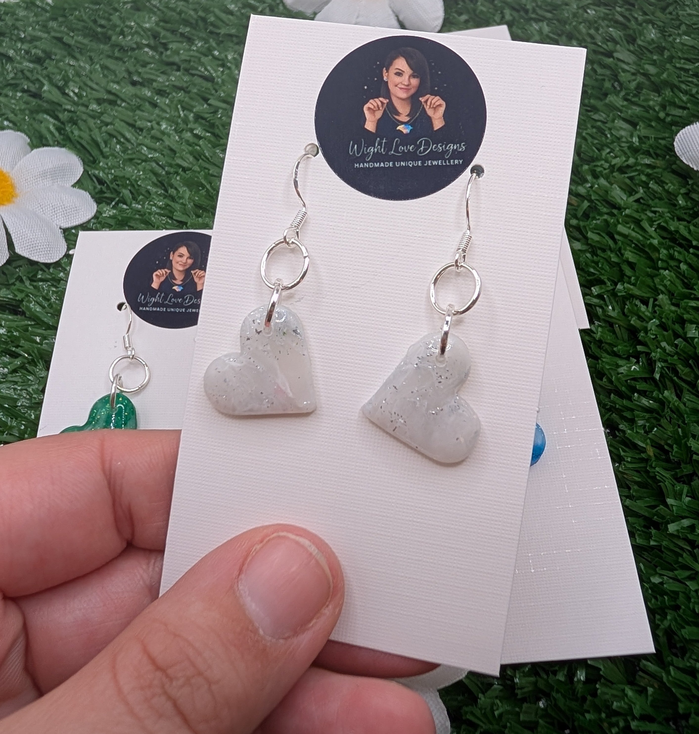 Crystal Style Heart Drop Earrings