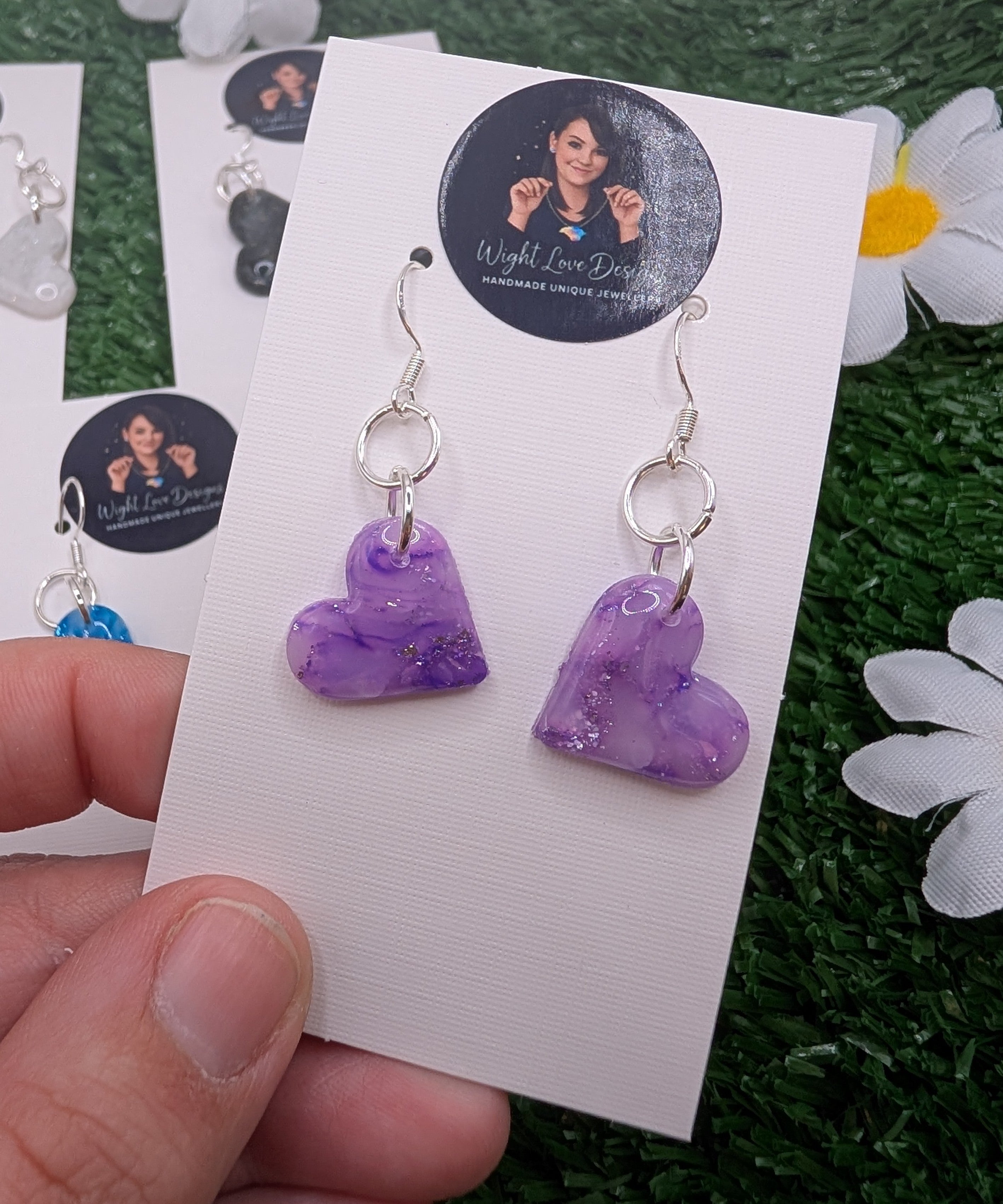 Crystal Style Heart Drop Earrings