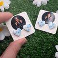 Forget Me Not Heart Stud Earrings
