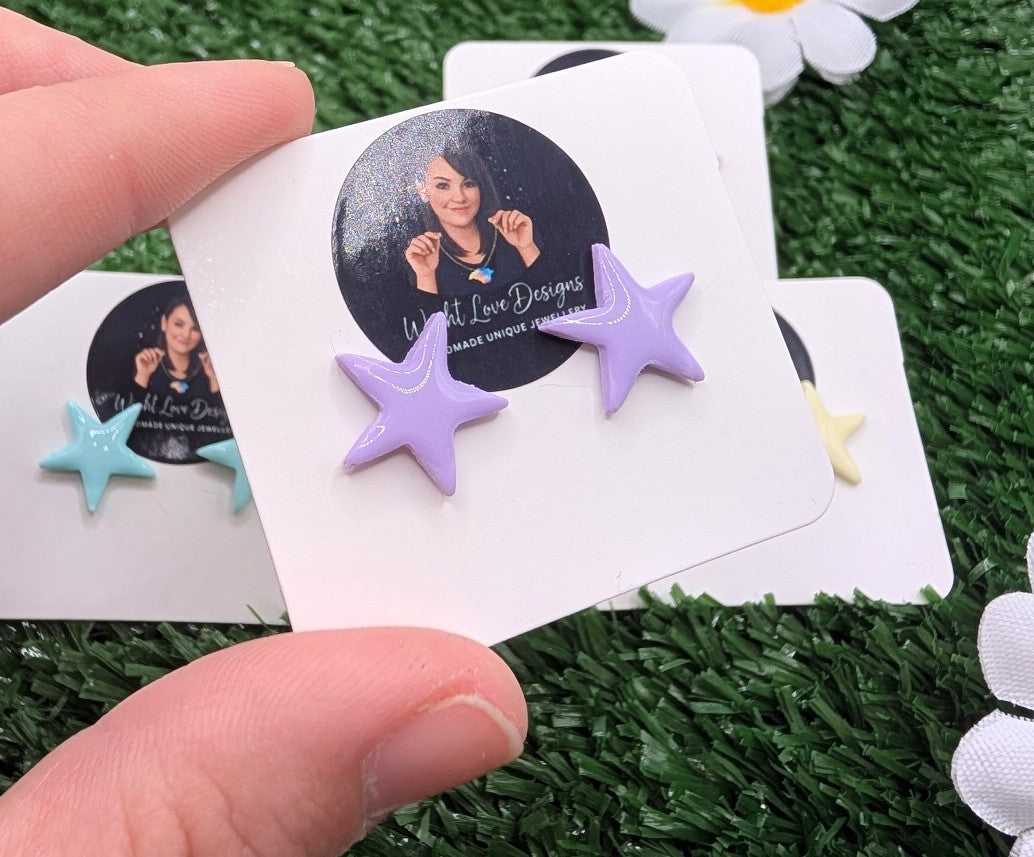Pastel Star Stud Earrings