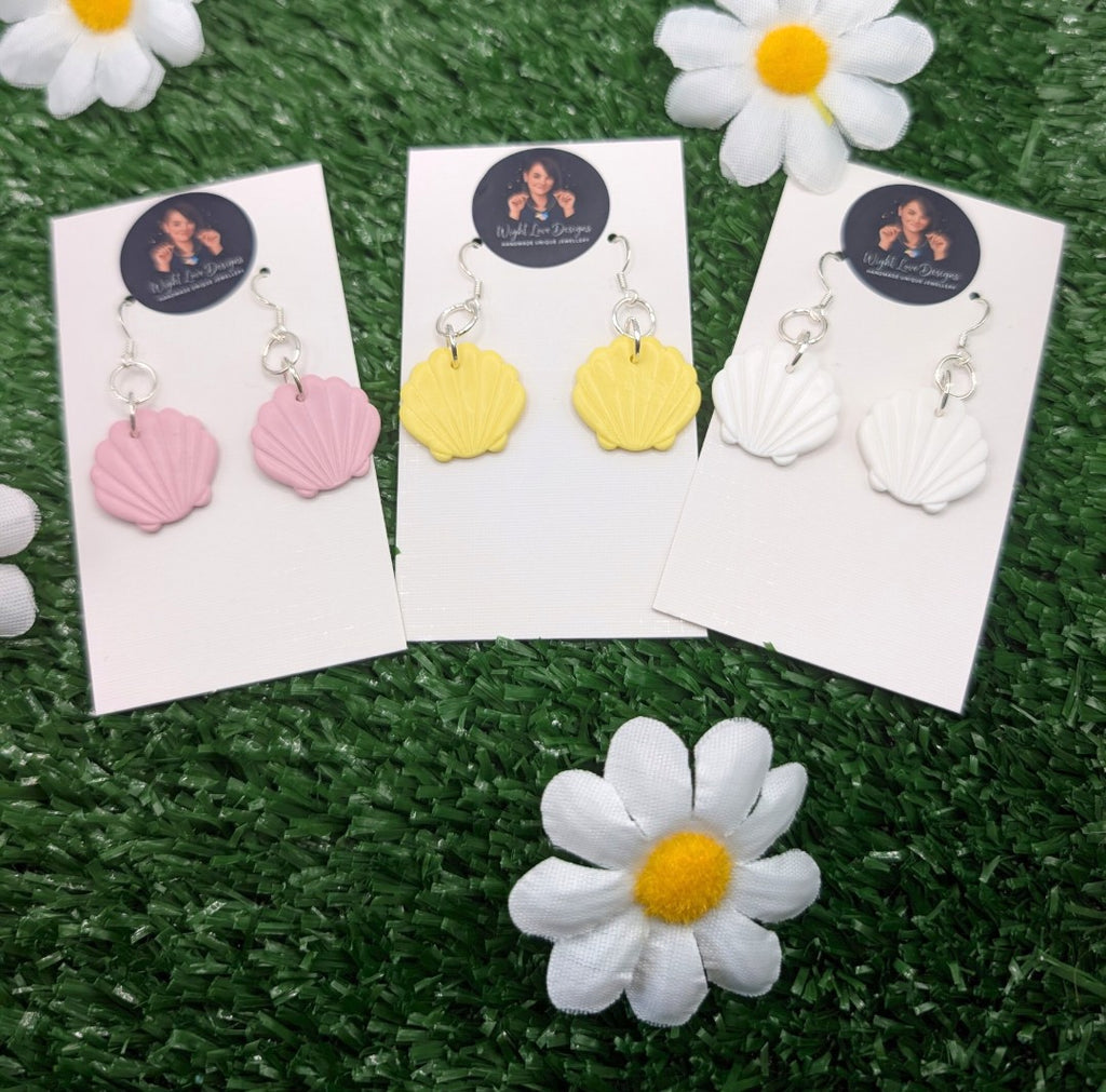 Large Single Shell Drop Earrings