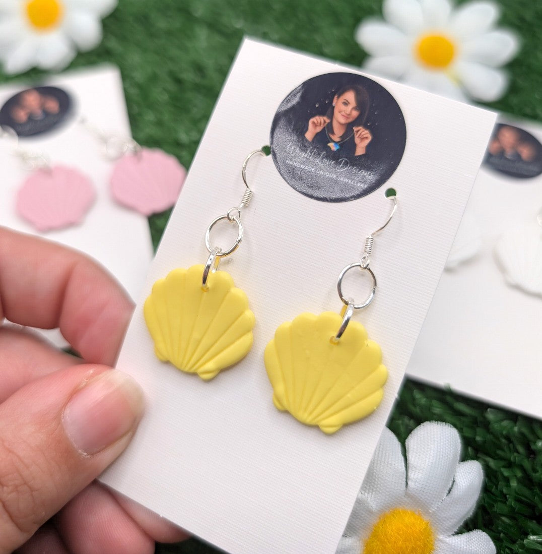 Large Single Shell Drop Earrings