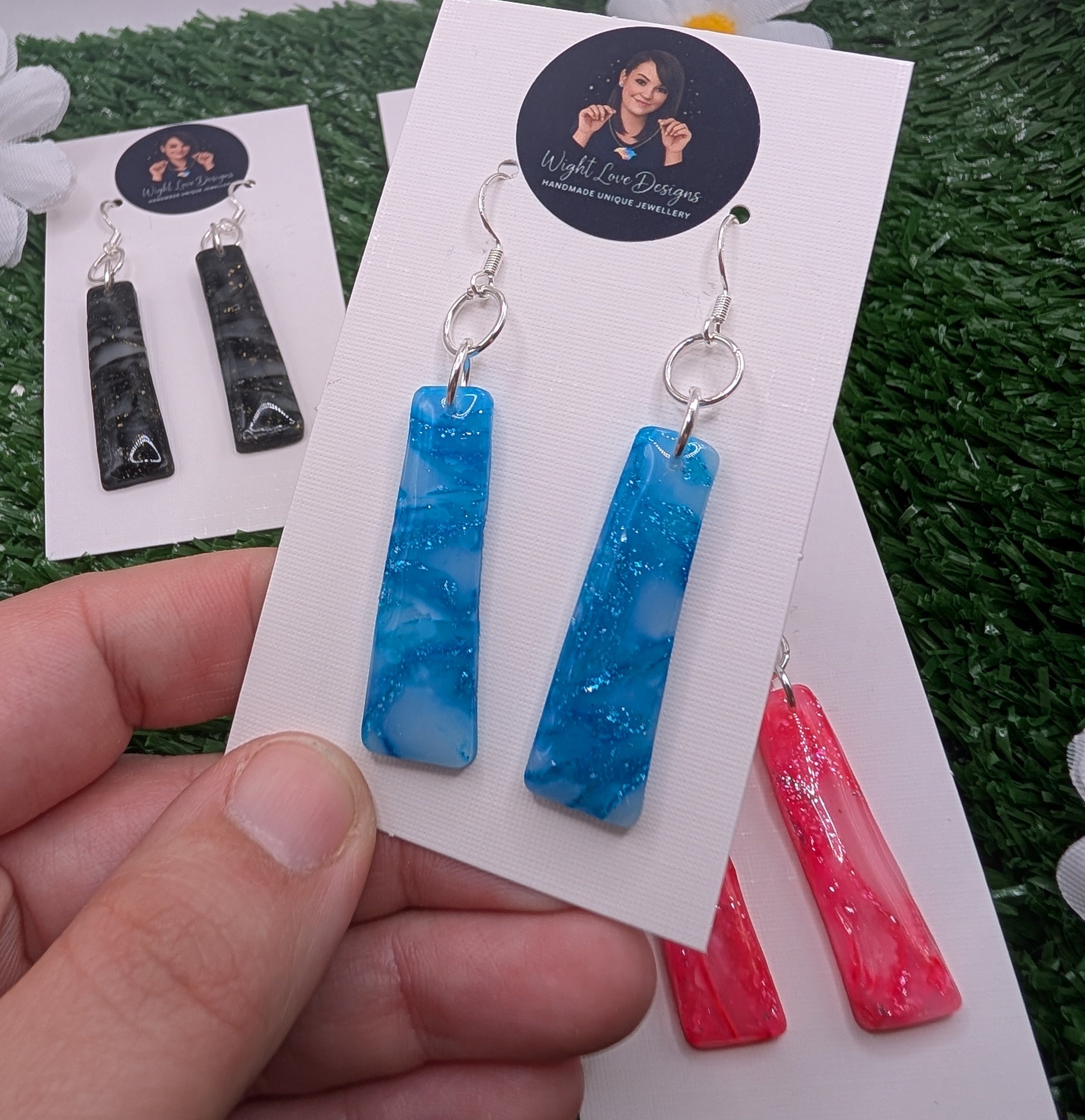 Crystal Style Rectangle Drop Earrings