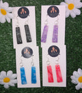 Crystal Style Rectangle Drop Earrings