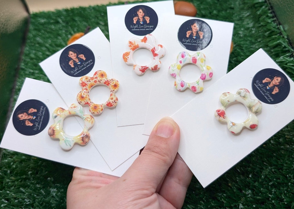 Flower shaped Specs Holders (choose your design)