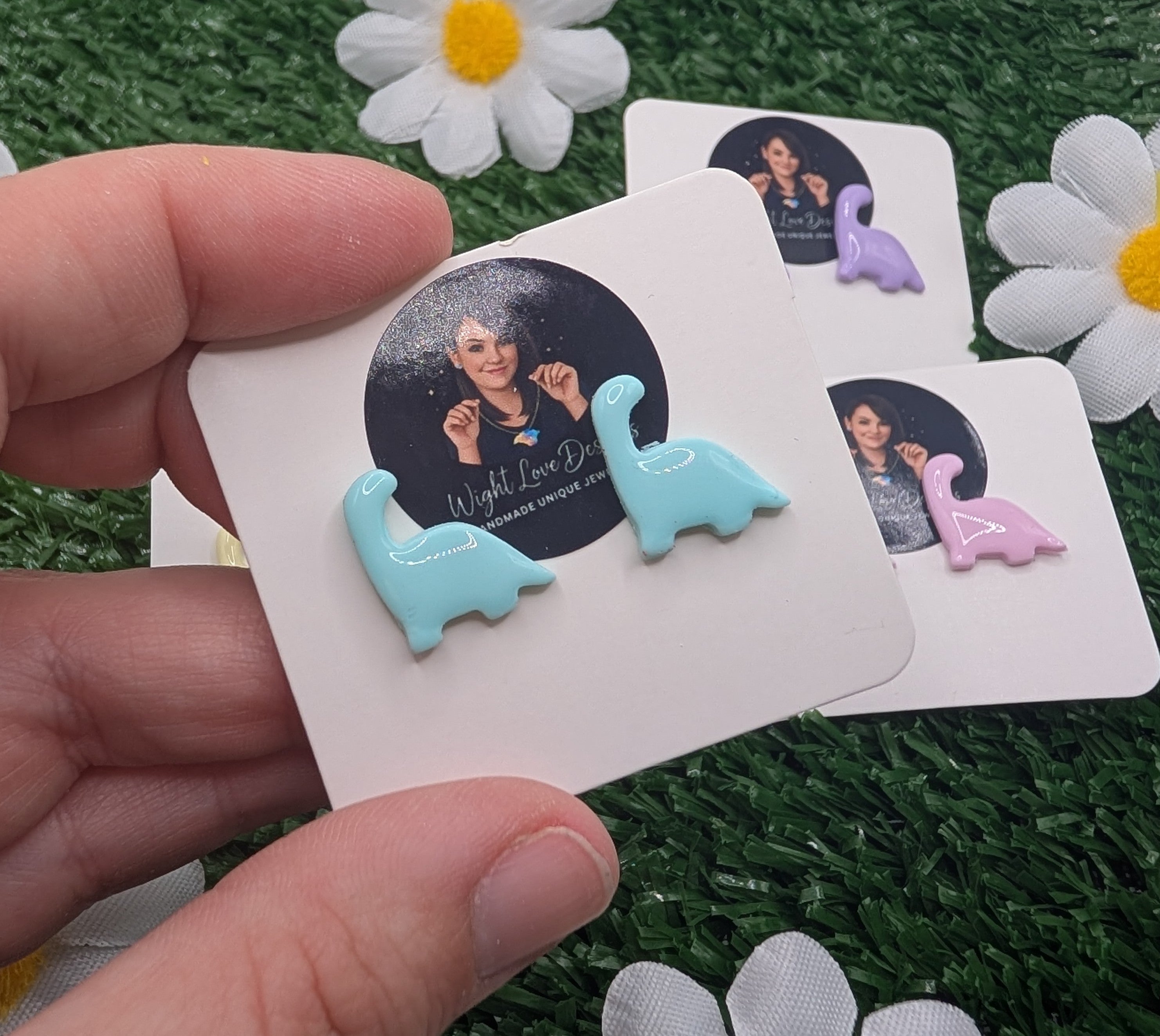 Mini Dino Pastel Stud Earrings