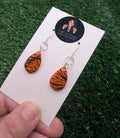 Tiger Print Tear Drop Earrings