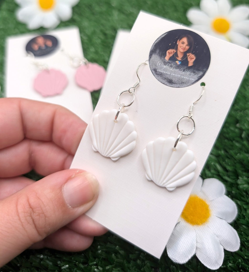 Large Single Shell Drop Earrings