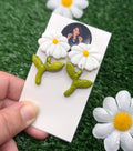 Large Daisy Statement Drop Earrings