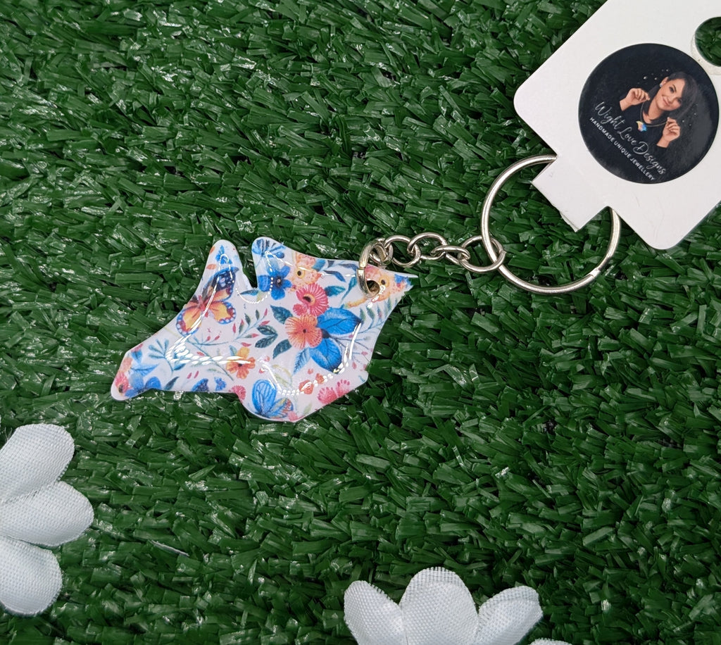 Blue Butterfly IOW Keyring