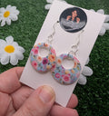 Country Garden Hoop Earrings