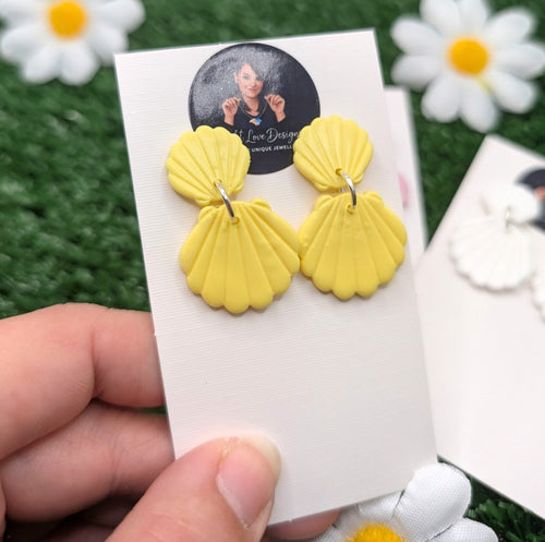 Double Shell Drop Earrings