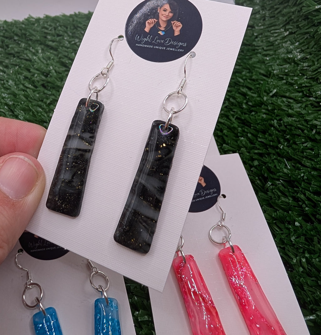 Crystal Style Rectangle Drop Earrings