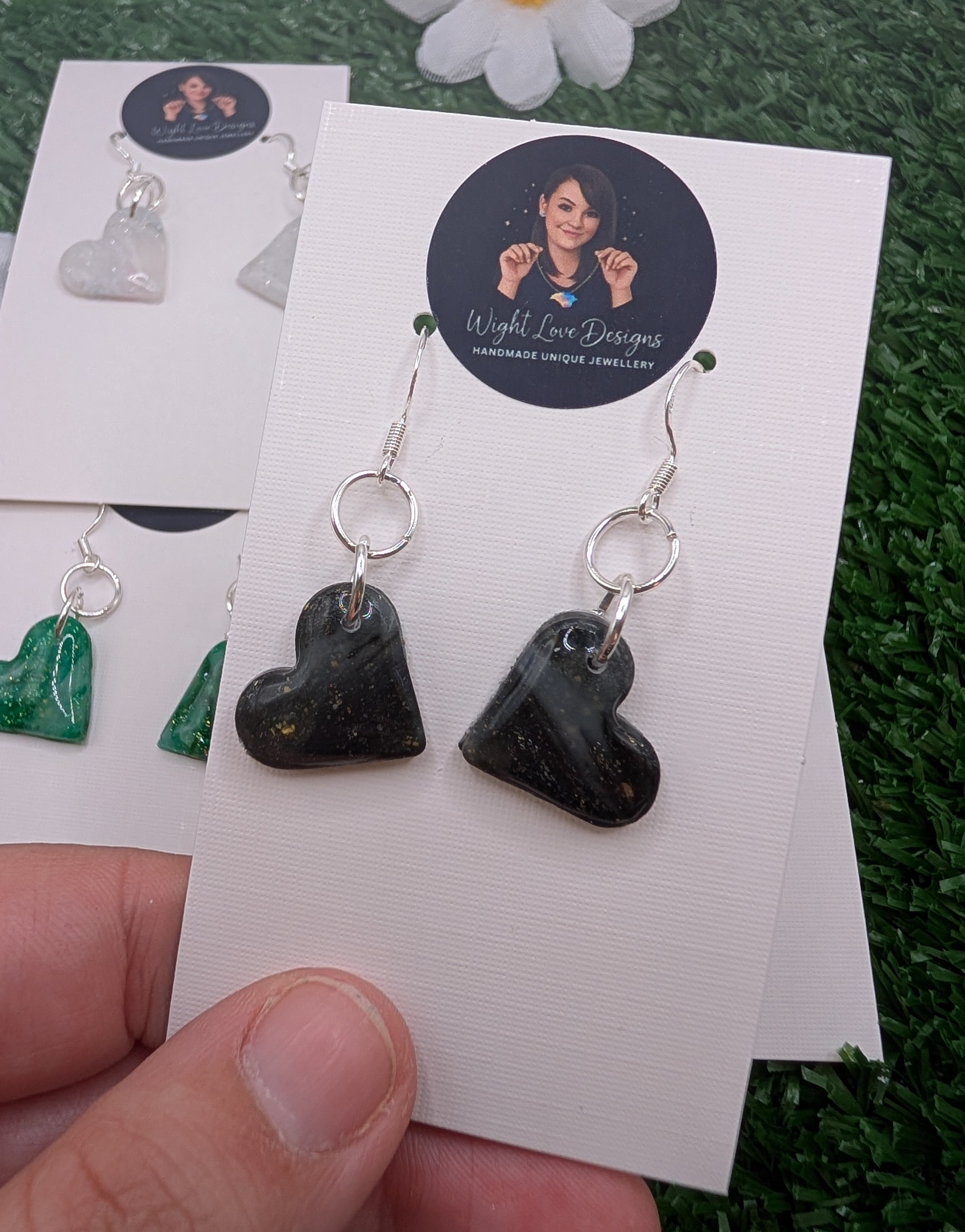 Crystal Style Heart Drop Earrings
