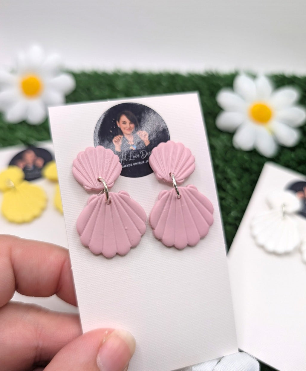 Double Shell Drop Earrings