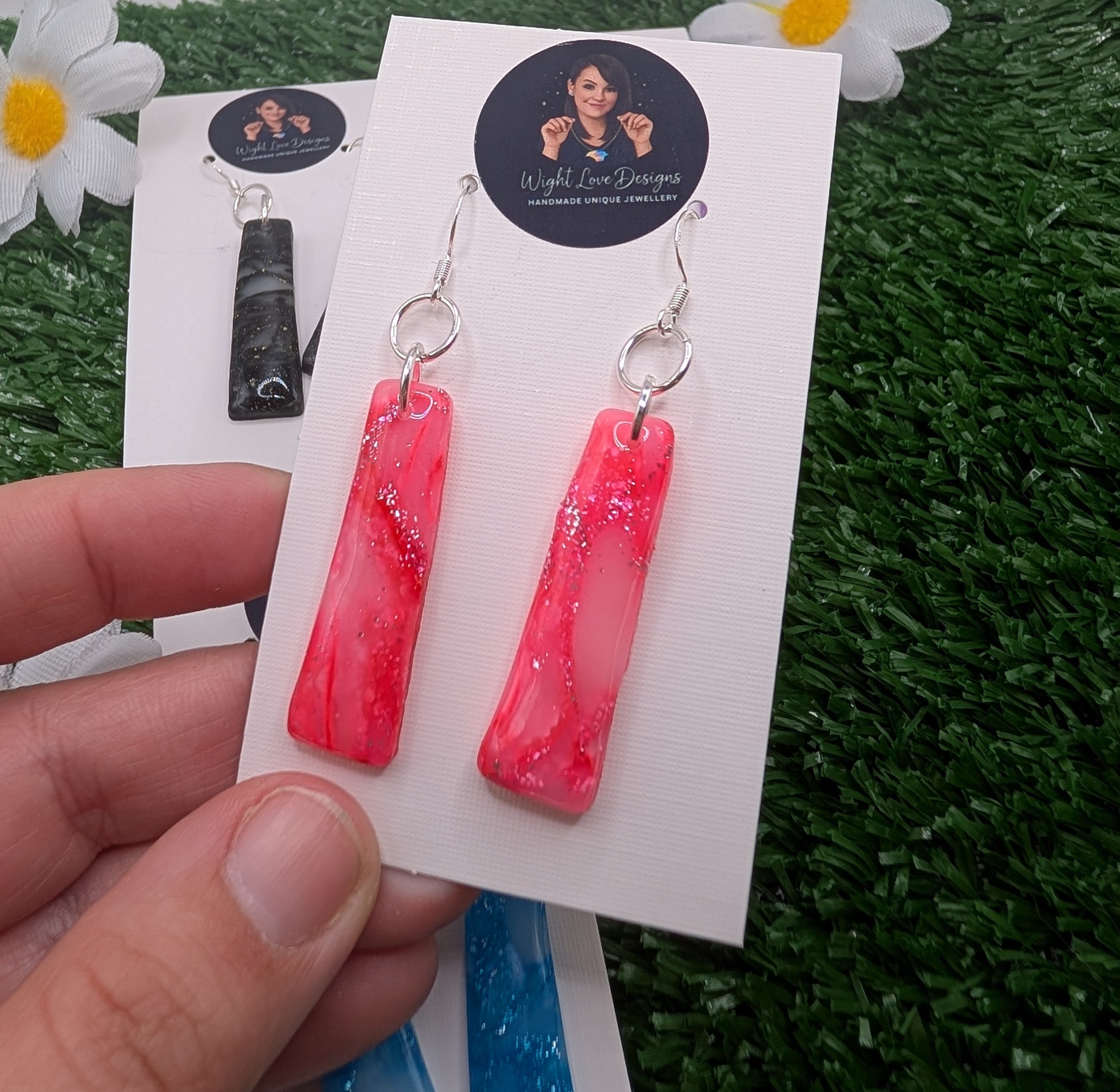 Crystal Style Rectangle Drop Earrings