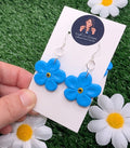 Large Forget Me Not Drop Earrings