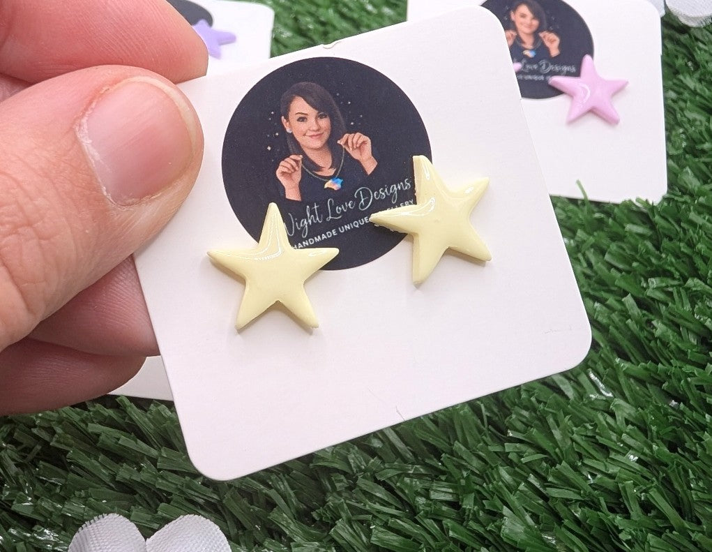 Pastel Star Stud Earrings