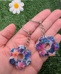 Large Mystic Floral Flower Keyring